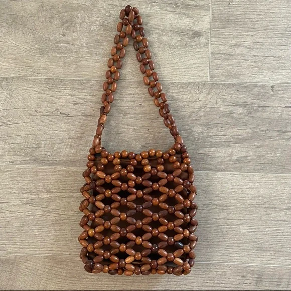 Brown Beaded Handbag - Picture 6 of 9